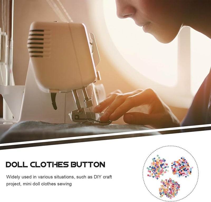 Mixed Color Resin Mini Buttons 300pcs Multi Shape DIY Craft for Doll Clothes Sewing - Image 4
